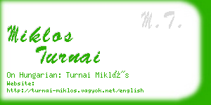 miklos turnai business card